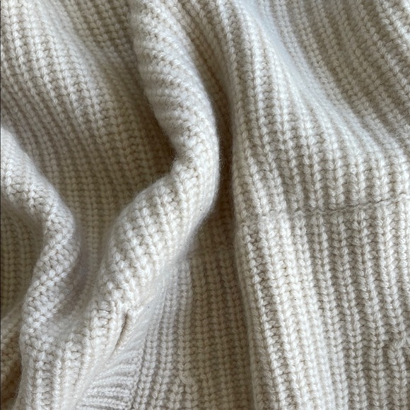 Anthropologie Cashmere Cream Sweater Sleeveless Hoodie Vest - Picture 2 of 11